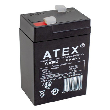 Atex AX-6V 4 AH 70x47x101 Kuru Işıldak Aküsü k:20